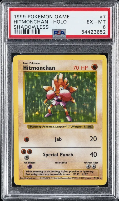 1999 #7 Hitmonchan-Holo PSA 6 Ga