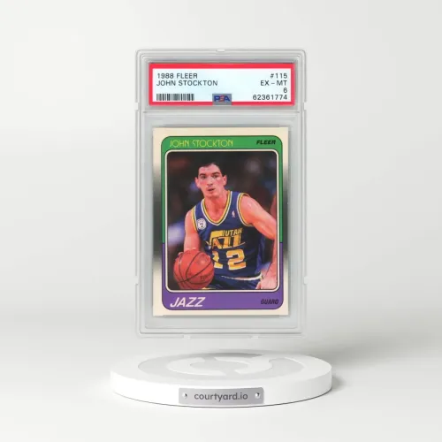 1988 Fleer #115 John Stockton (PSA 6 EX-MT)
