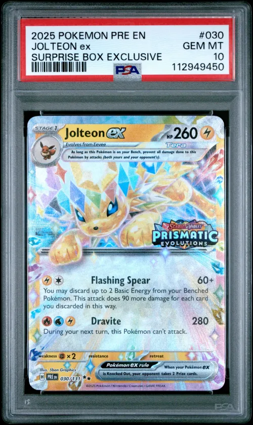 2025 #030 Jolteon EX PSA 10 Pre