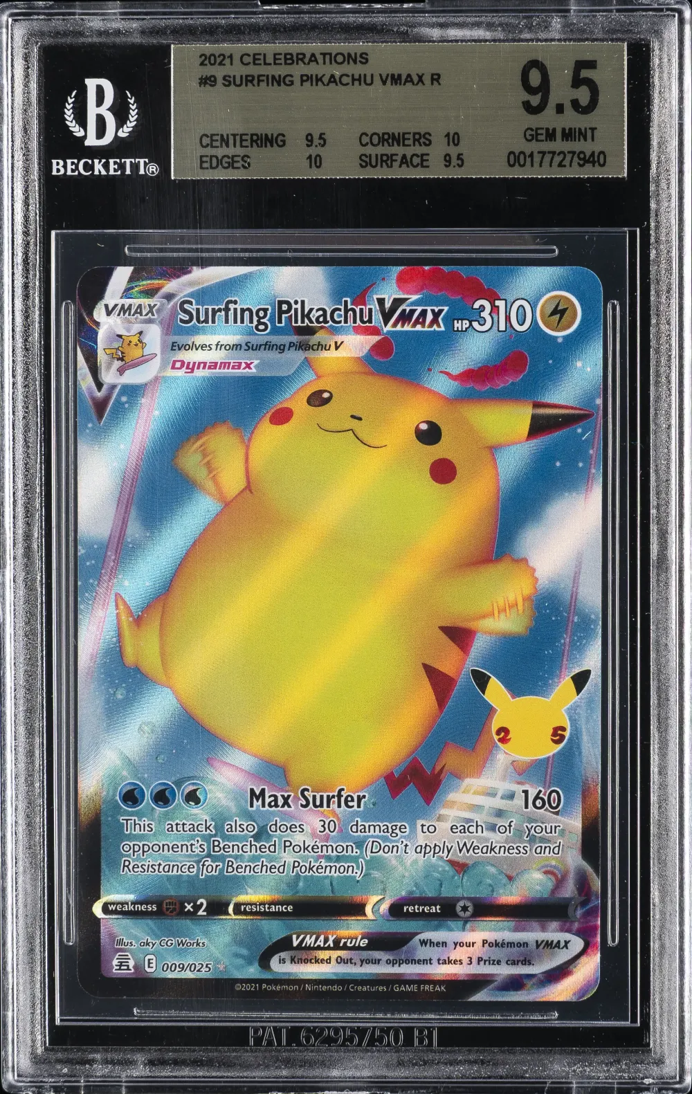 2021 #009 Full Art/Surfing Pikac