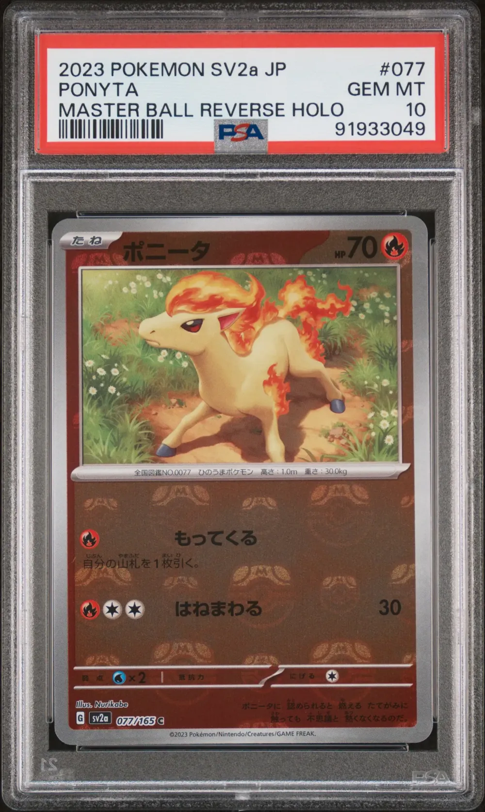 2023 #077 Ponyta Master Ball Rev