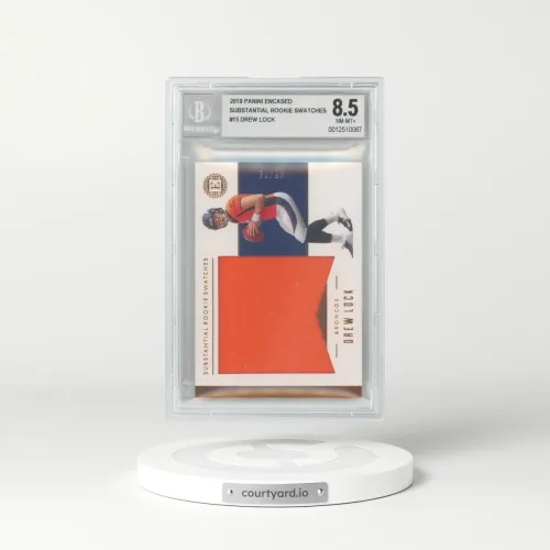 2019 Panini Encased Substantial Rookie Swatches #15 Drew Lock (BGS 8.5 NM-MT+)