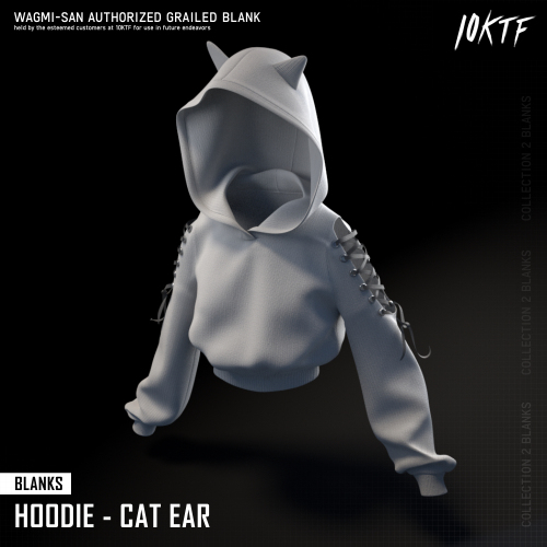 Blank Cat Ear Hoodie #65540