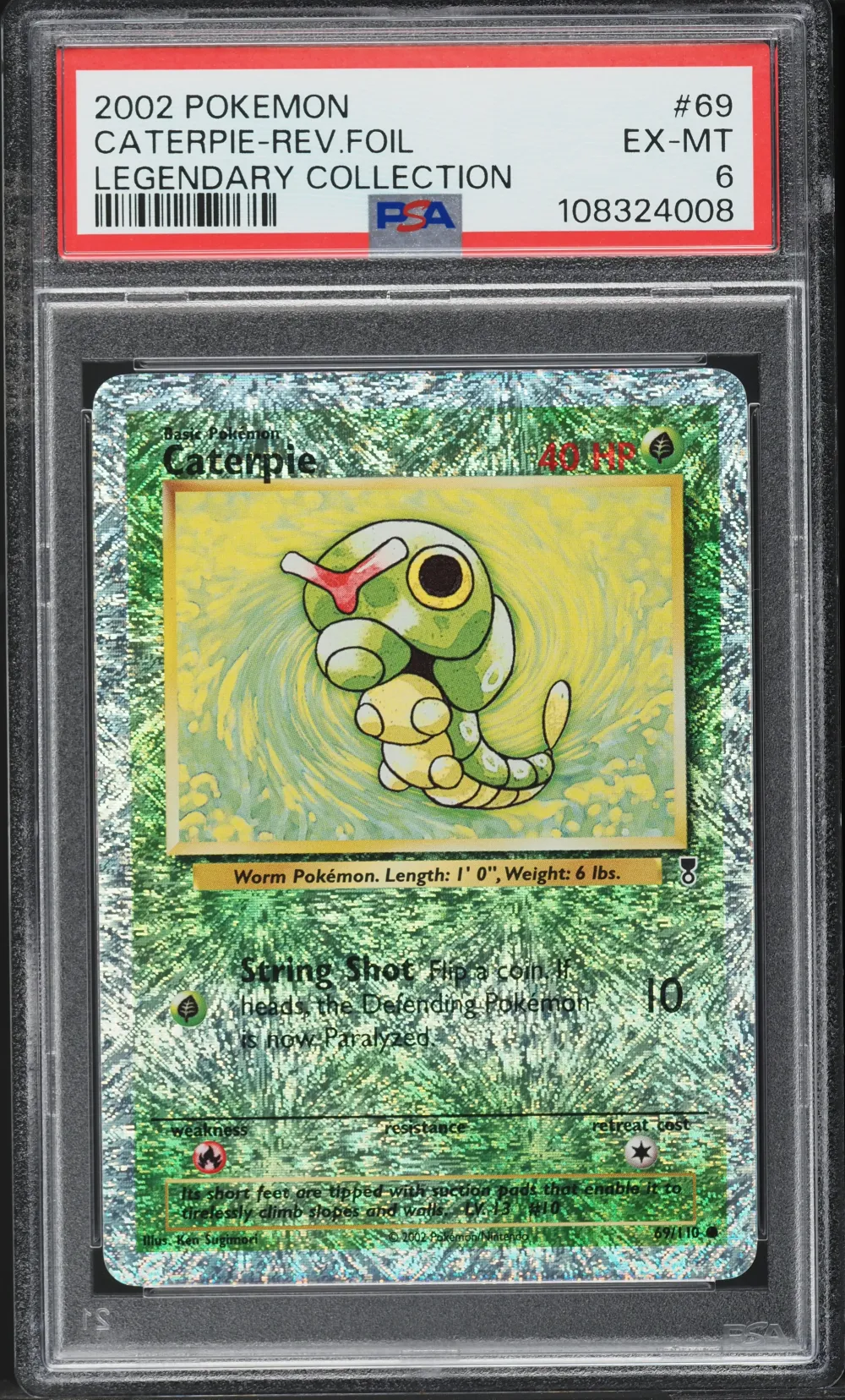 2002 #69 Caterpie-Reverse Foil P