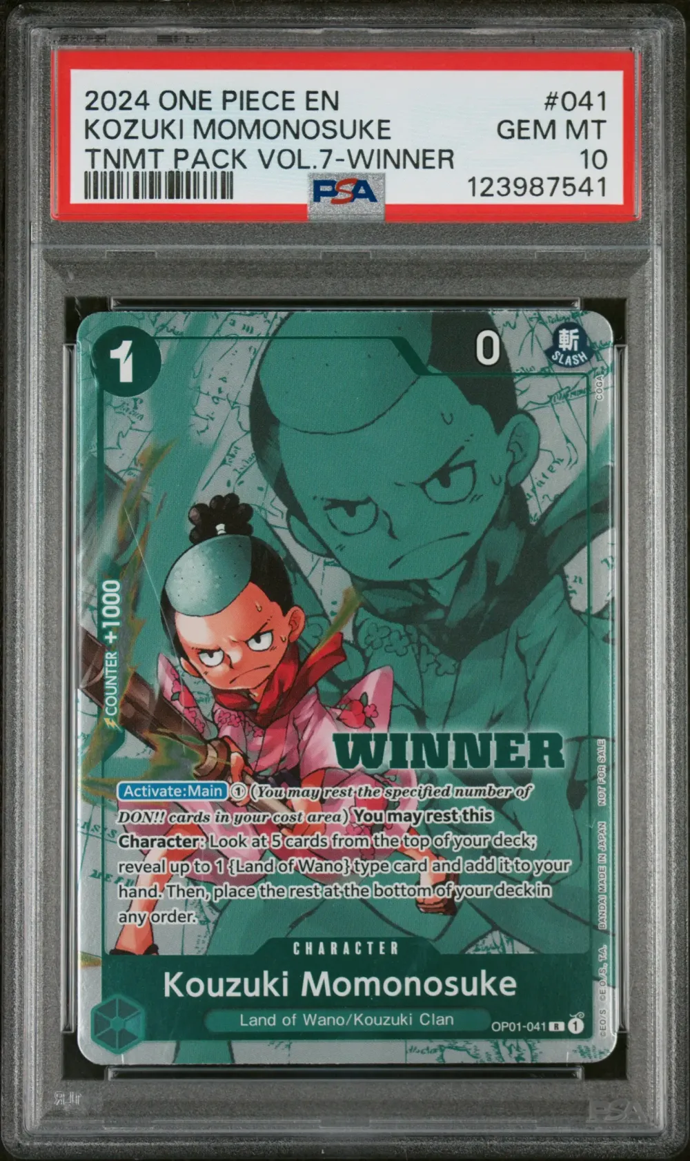 2024 #041 Kozuki Momonosuke PSA 