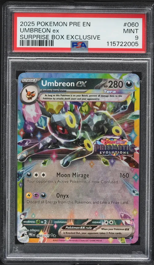 2025 #060 Umbreon EX PSA 9 Pre E
