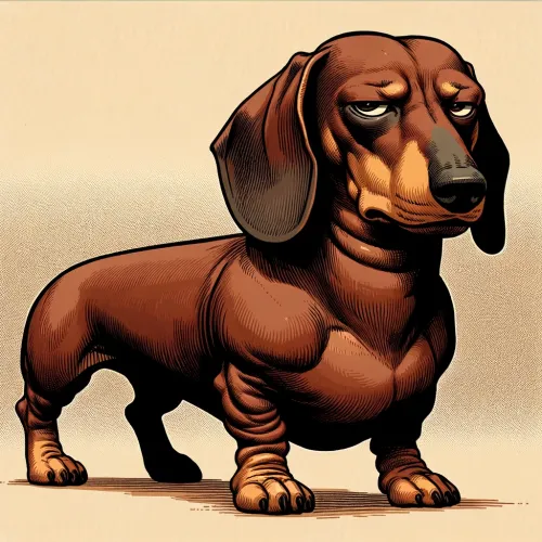 Lovely Doped Angry Dachshund #2