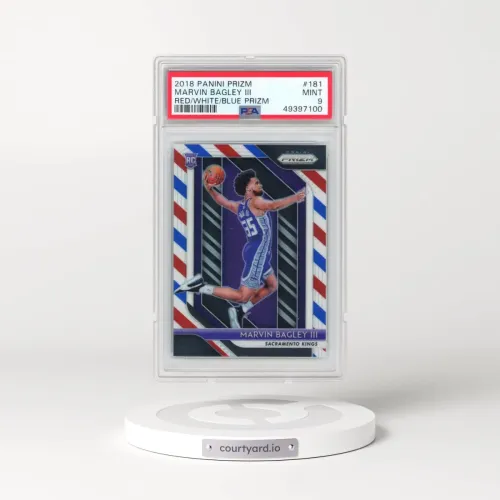 2018 Panini Prizm #181 Marvin Bagley III - Red/White/Blue Prizm (PSA 9 MINT)