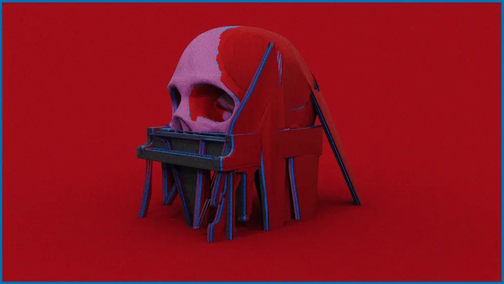 Skullpture in red noise #30