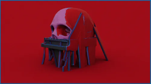 Skullpture in red noise #30