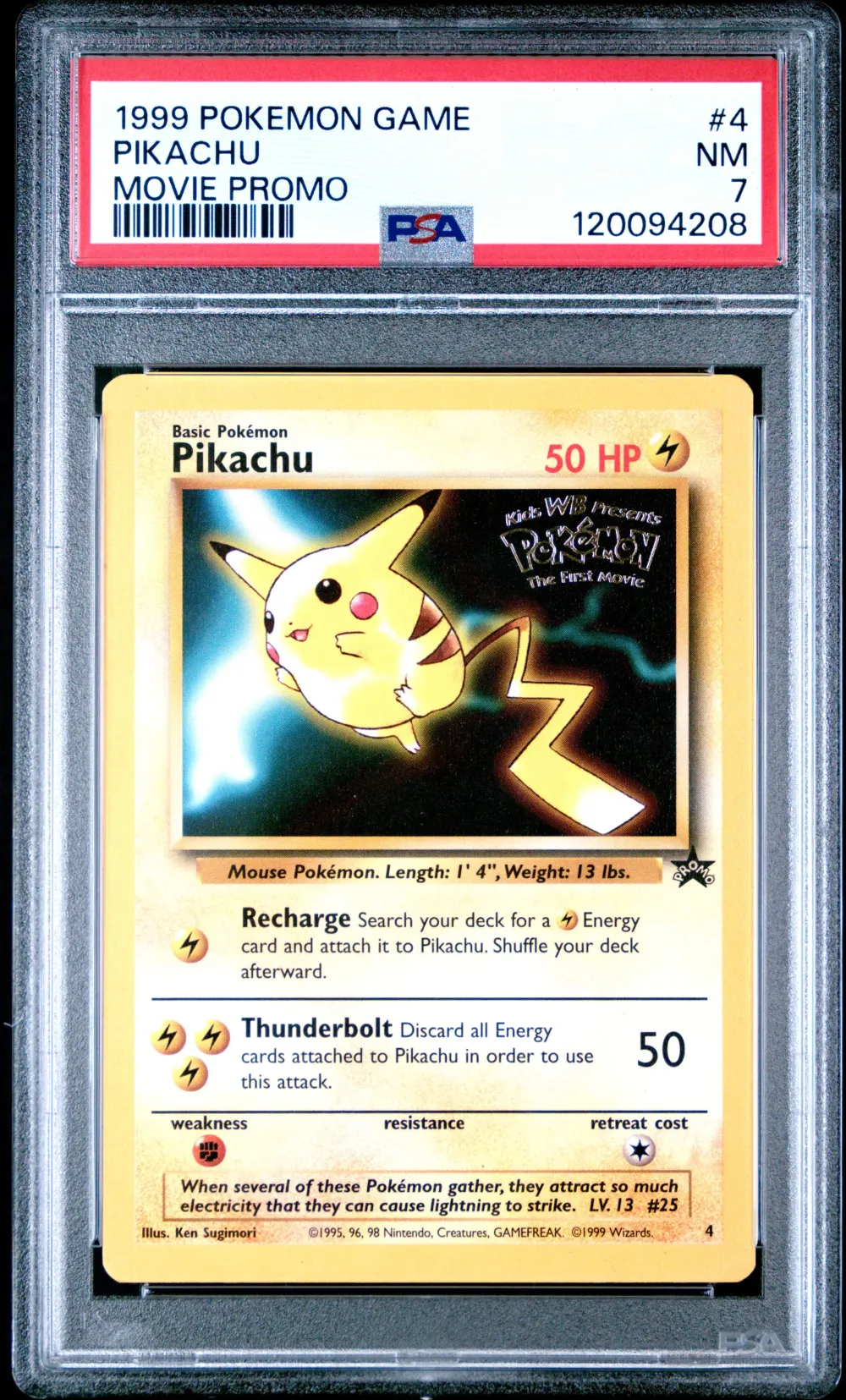 1999 #4 Pikachu PSA 7 Game Movie