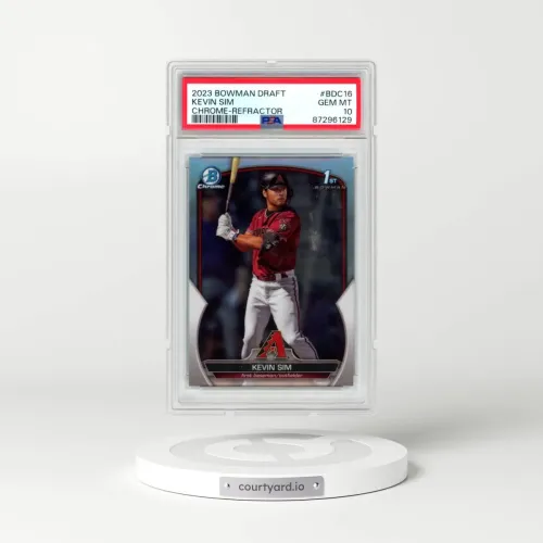2023 Bowman Draft #BDC16 Kevin Sim - Chrome-Refractor (PSA 10 GEM MINT)