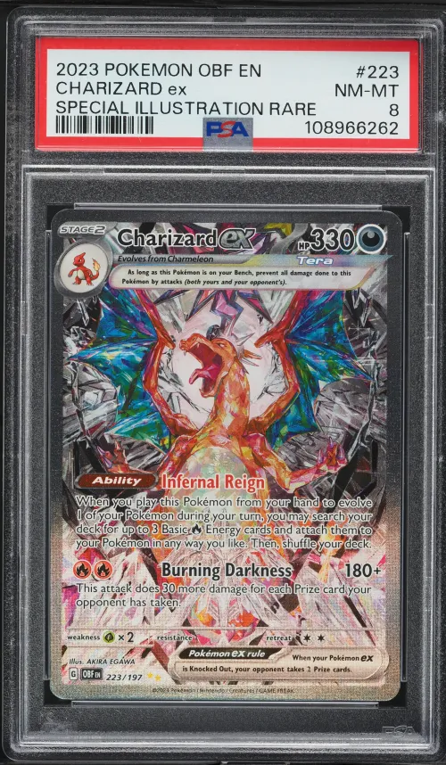 2023 #223 Charizard EX PSA 8 Obf