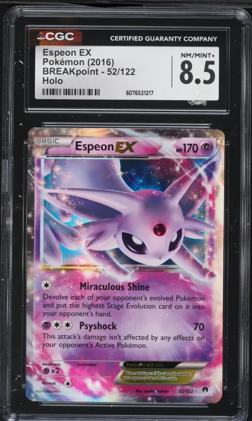 2016 #52 Espeon EX CGC 8.5 XY Br