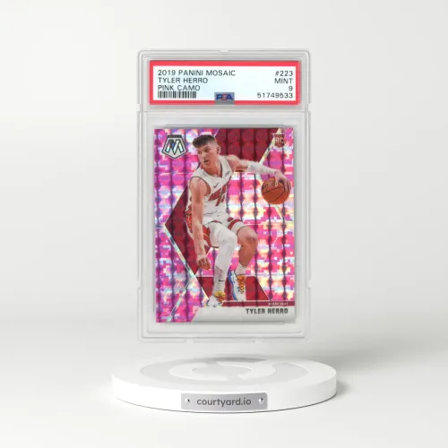 2019 Panini Mosaic #223 Tyler Herro - Pink Camo (PSA 9 MINT)