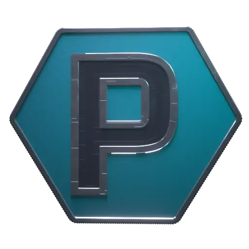 Aqua Green Hexagon P #6