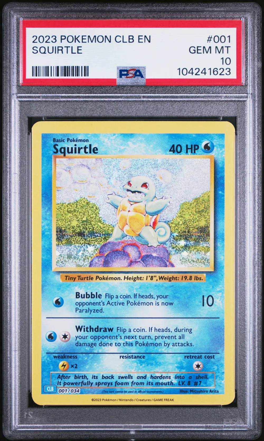 2023 #001 SQUIRTLE PSA 10 POKEMO