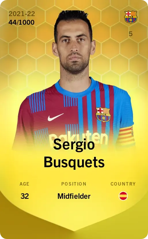 Sergio Busquets 2021-22 • Limited 44/1000