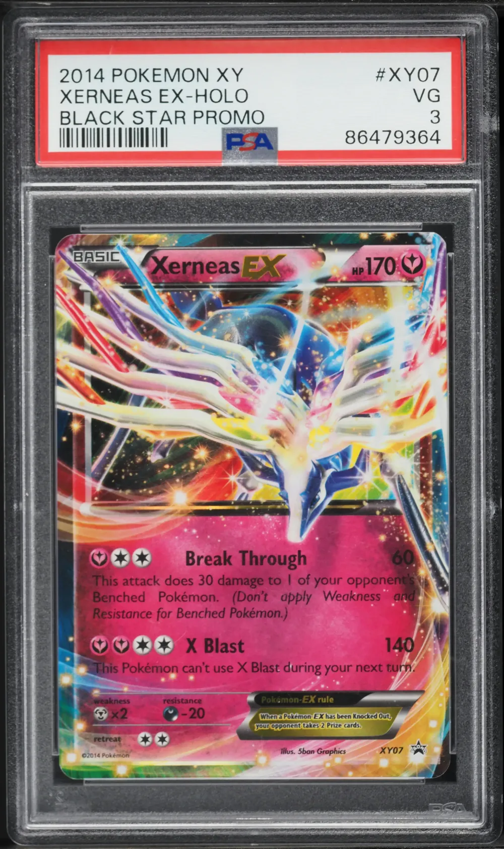 2014 #XY07 Xerneas EX-Holo PSA 3