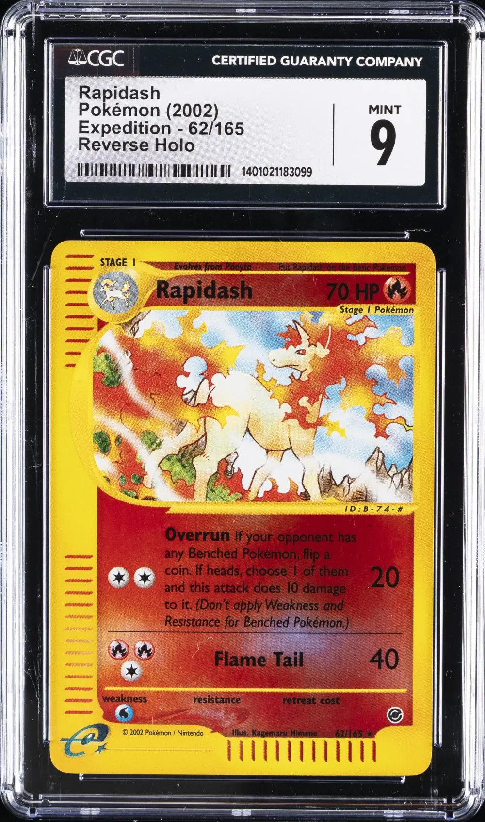 2002 #62 Rapidash-Reverse Foil C