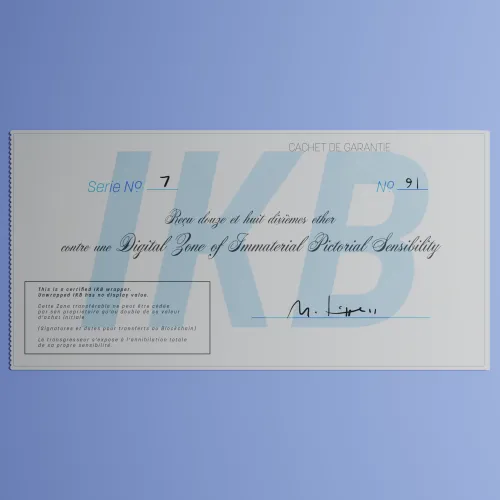 DigitalZoneofImmaterialPictorialSensibility,Series7,Edition91.(Wrapped) #91