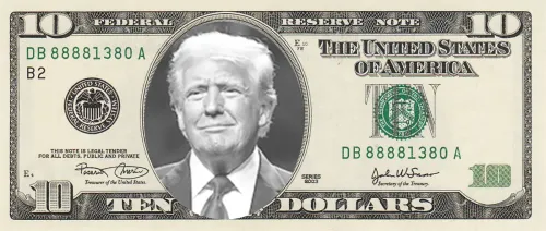 10 Trump dollar bill #7