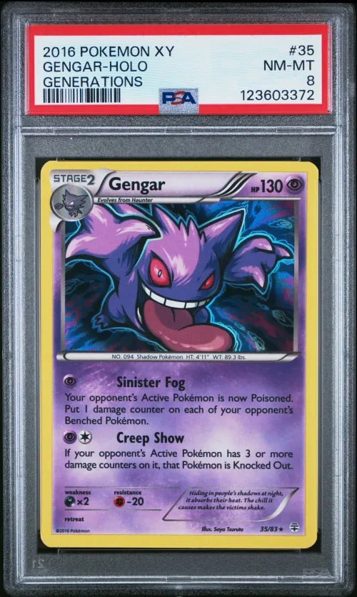 2016 #35 Gengar-Holo PSA 8 XY Ge