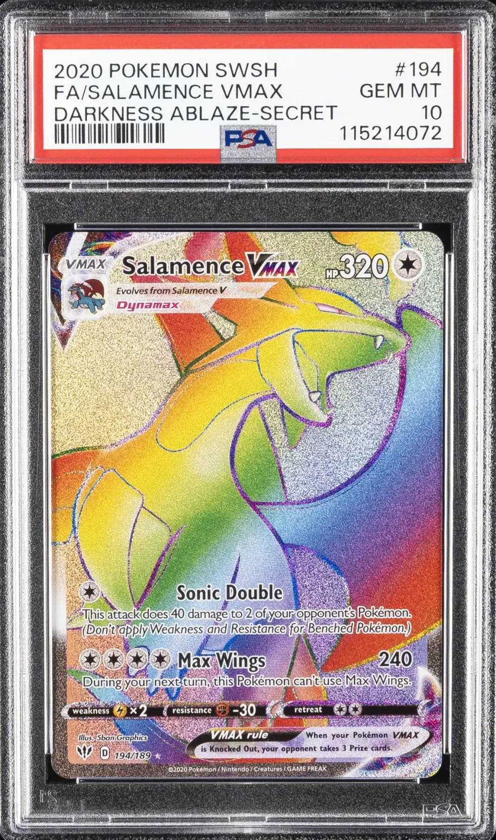 2020 #194 Full Art/Salamence Vma