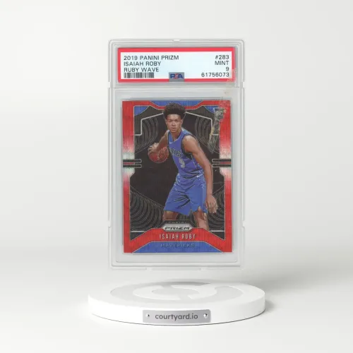 2019 Panini Prizm #283 Isaiah Roby - Ruby Wave (PSA 9 MINT)