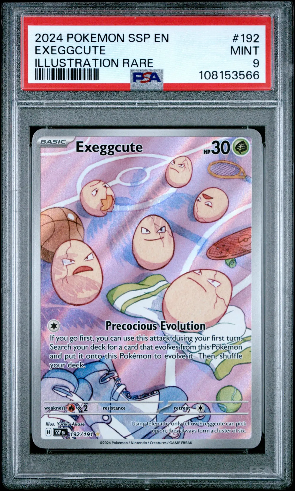 2024 #192 EXEGGCUTE PSA 9 SSP EN