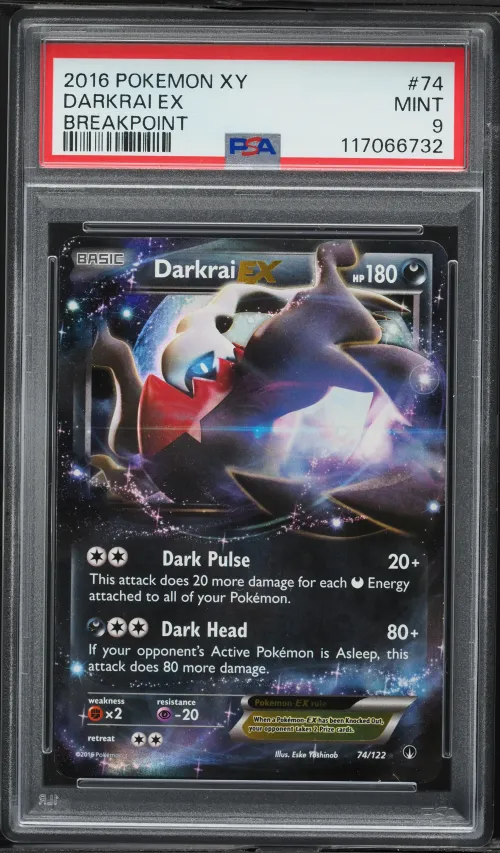 2016 #74 Darkrai EX PSA 9 XY Bre