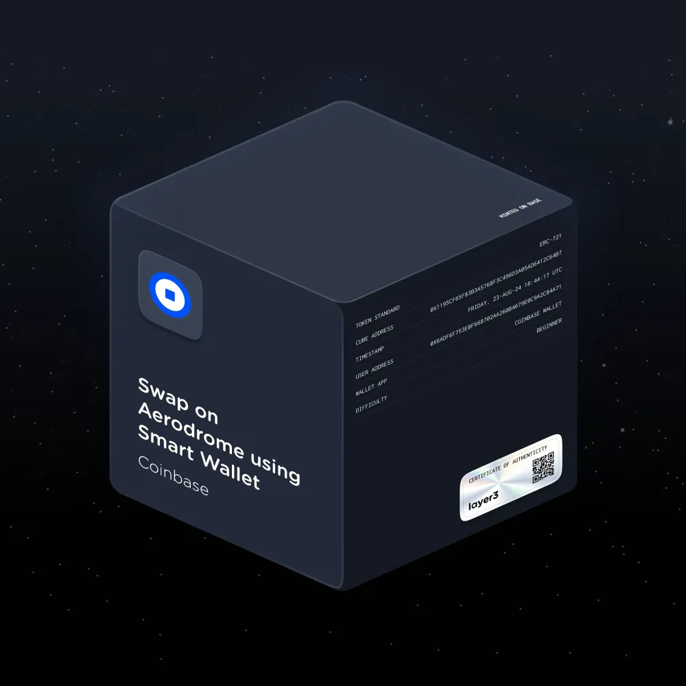 Swap on Aerodrome using Smart Wallet #6063303