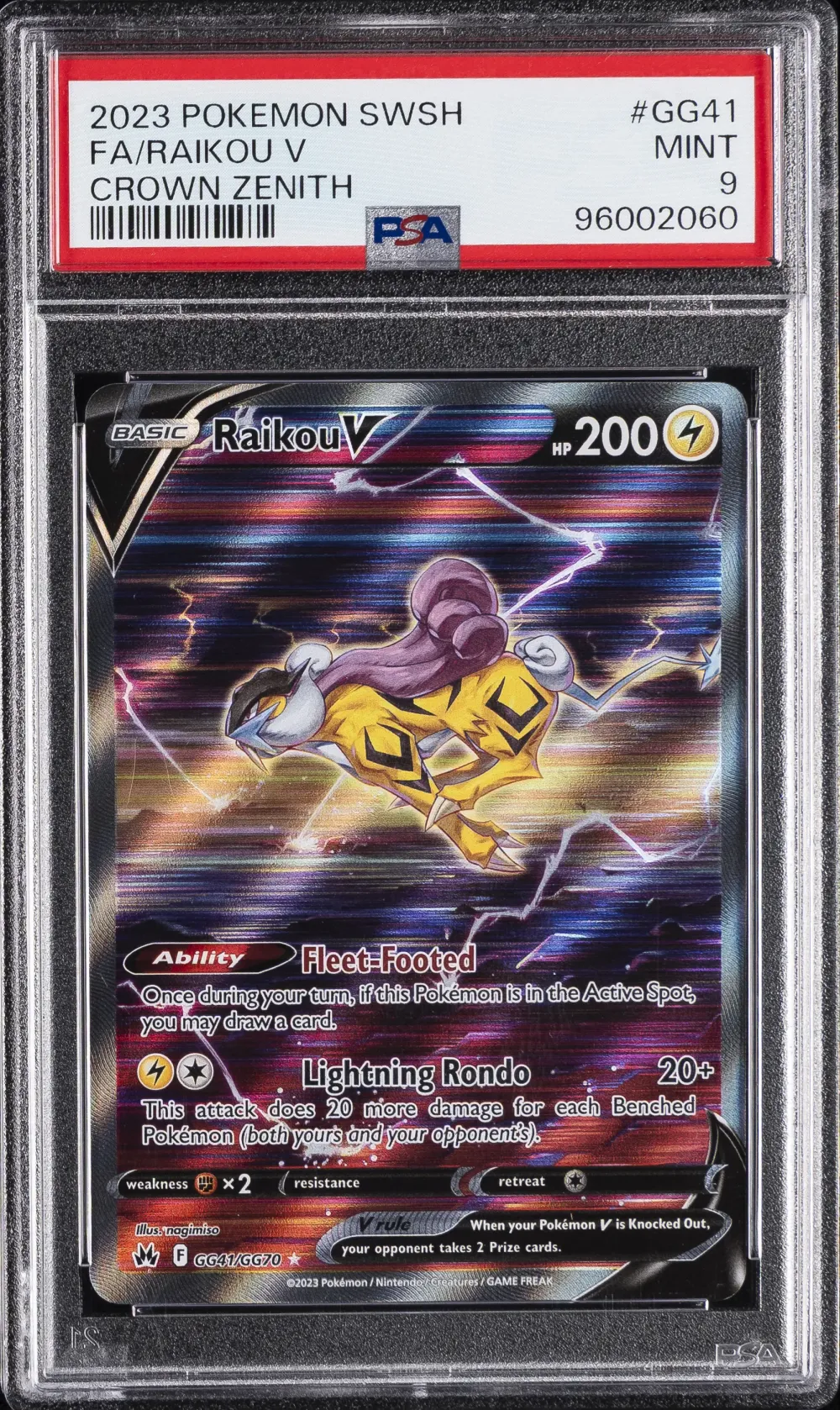 2023 #GG41 Full Art/Raikou V PSA