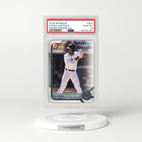 2022 Bowman Paper Prospects #BP3 Kahlil Watson (PSA 10 GEM MINT)