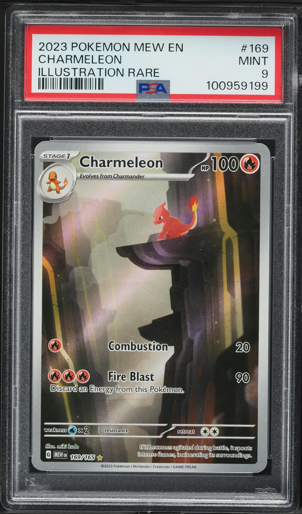 2023 #169 Charmeleon PSA 9 Mew E