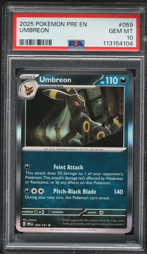 2025 #059 Umbreon PSA 10 Pre EN-