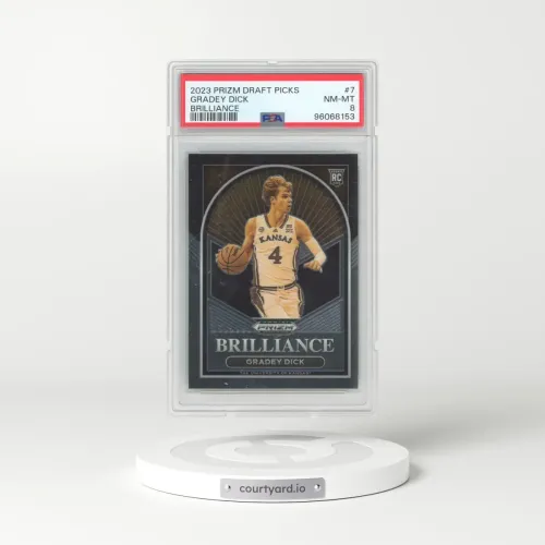 2023 Panini Prizm Draft Picks Brilliance #7 Gradey Dick (PSA 8 NM-MT)