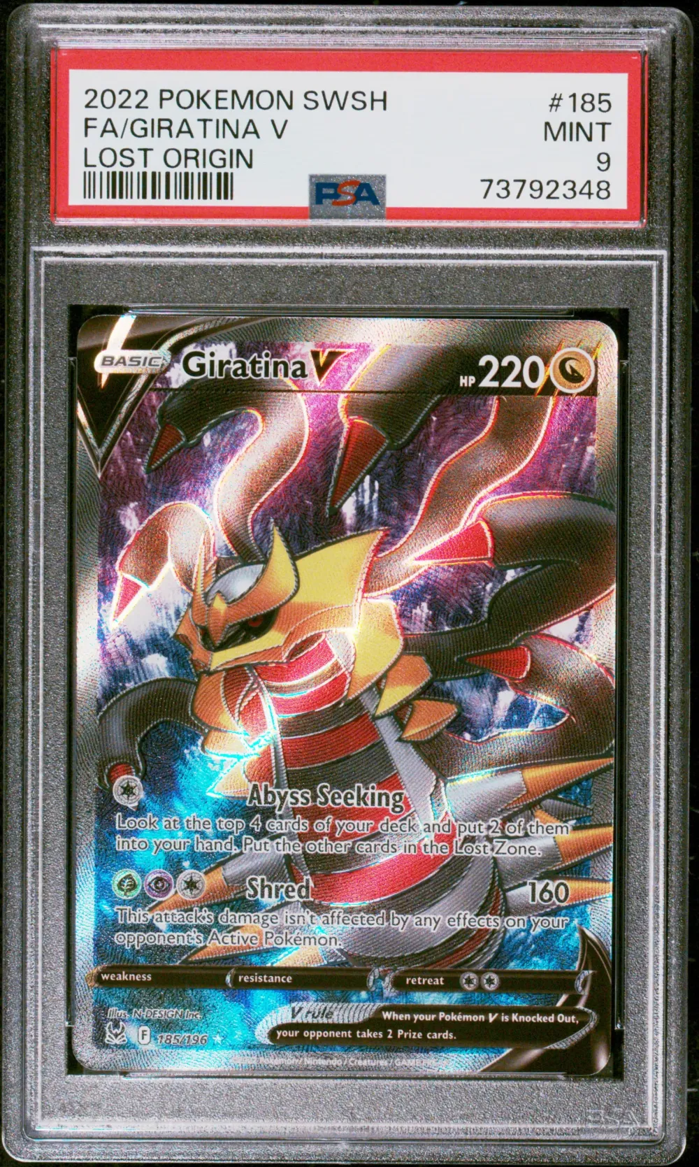 2022 #185 Full Art/Giratina V PS