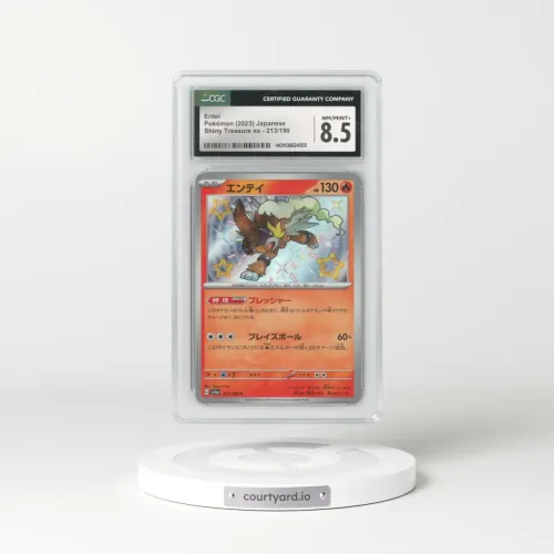 2023 Shiny Treasure ex #213/190 Entei - Shiny Rare Holo (CGC 8.5 NM-MT+)
