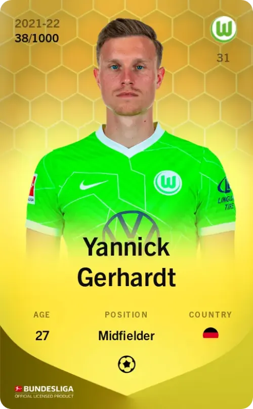 Yannick Gerhardt 2021-22 • Limited 38/1000