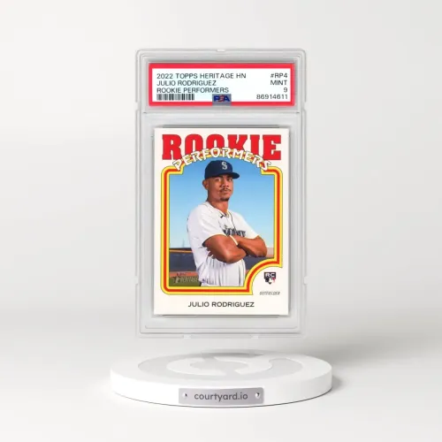 2022 Topps Heritage High Number Rookie Performers #RP4 Julio Rodriguez (PSA 9 MINT)