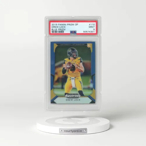 2019 Panini Prizm Draft Picks #110 Drew Lock - Blue Prizm (PSA 9 MINT)