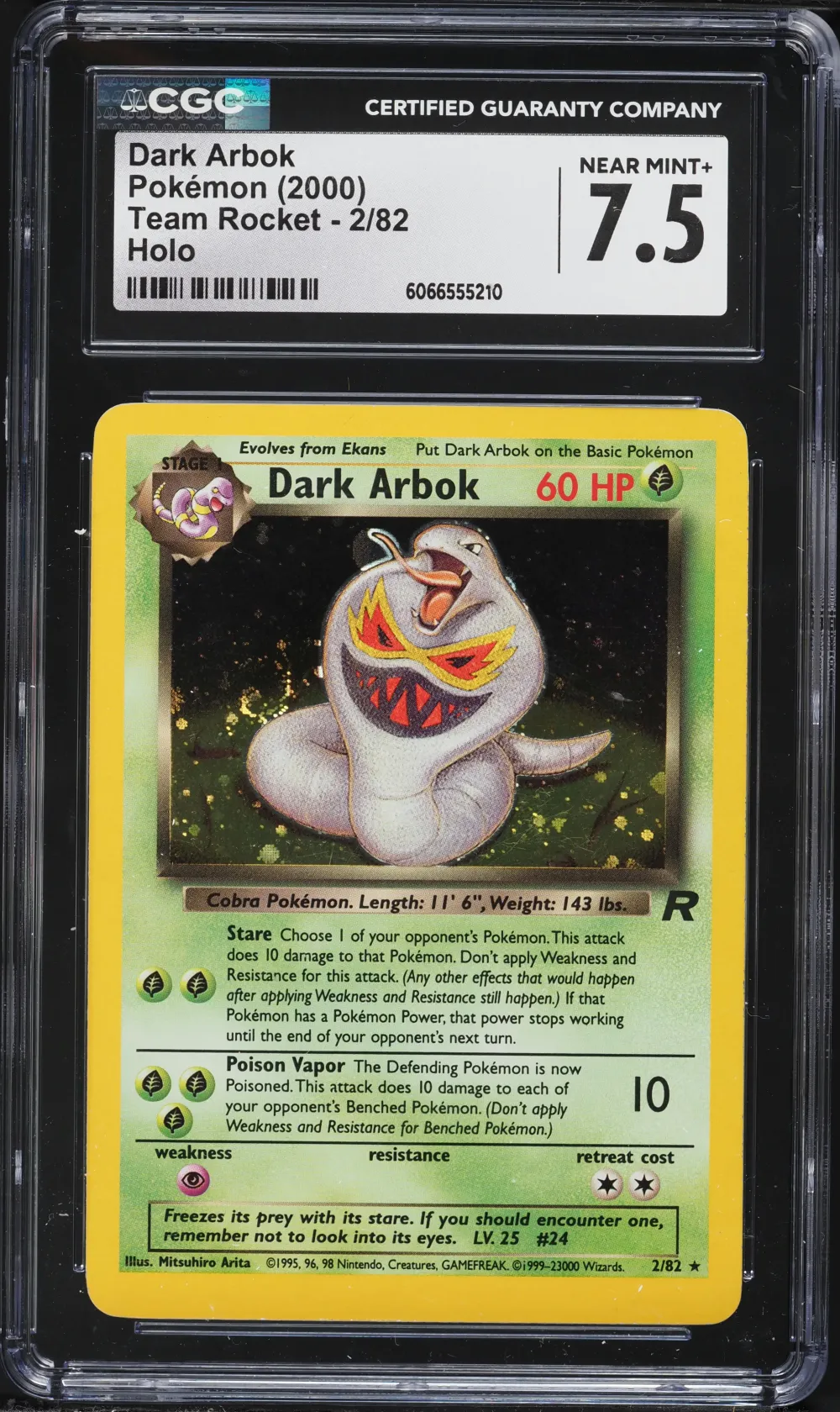 2000 #2 Dark Arbok-Holo CGC 7.5 