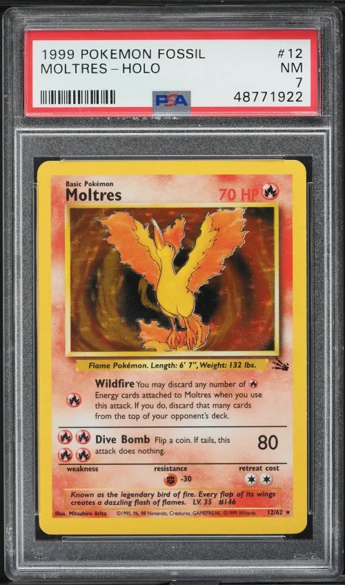 1999 #12 Moltres-Holo PSA 7 Foss