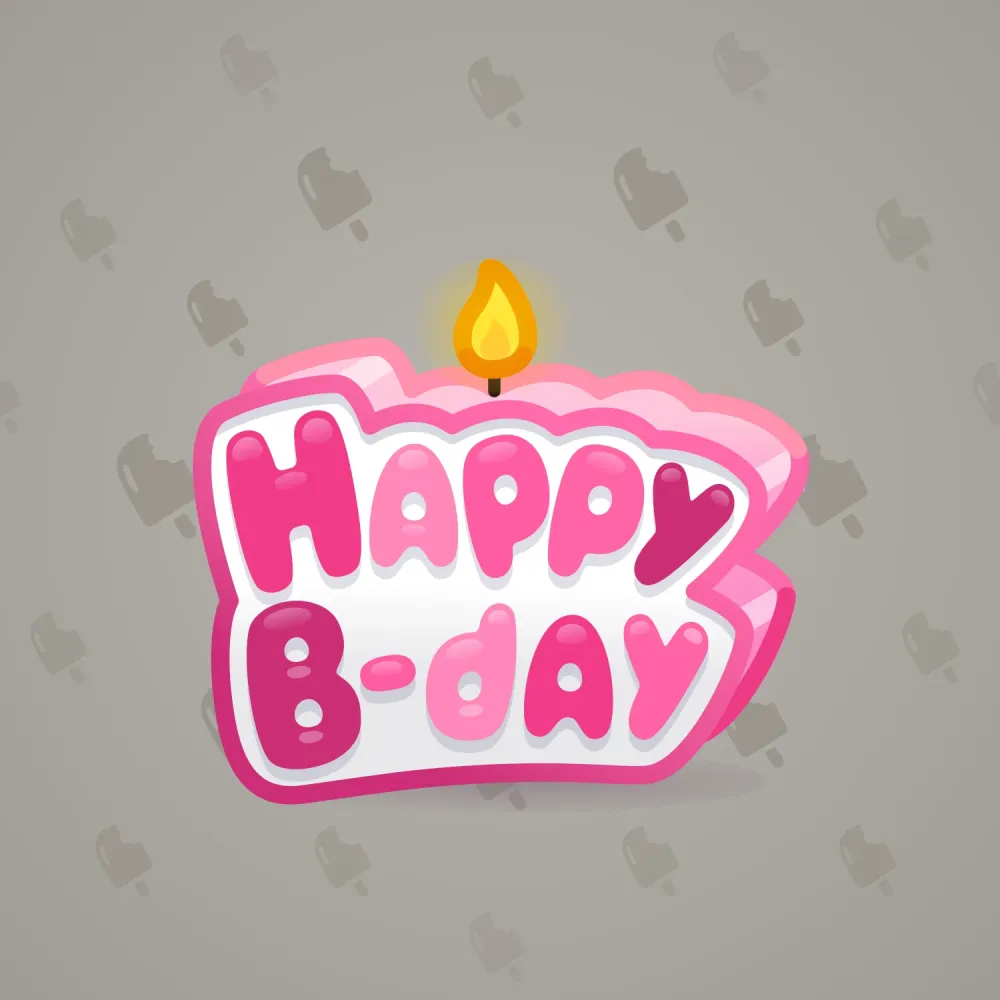 B-Day Candle #7565