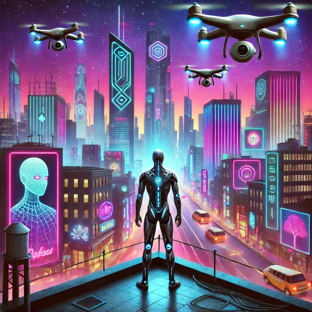 Neon Sky Guardians: Surveillance