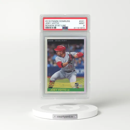 2018 Panini Donruss #231 Joey Votto - Season Stat Line (PSA 9 MINT)