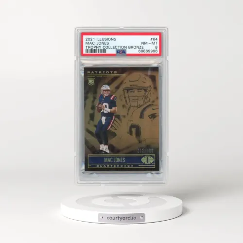 2021 Panini Illusions #64 Mac Jones - Trophy Collection Bronze (PSA 8 NM-MT)
