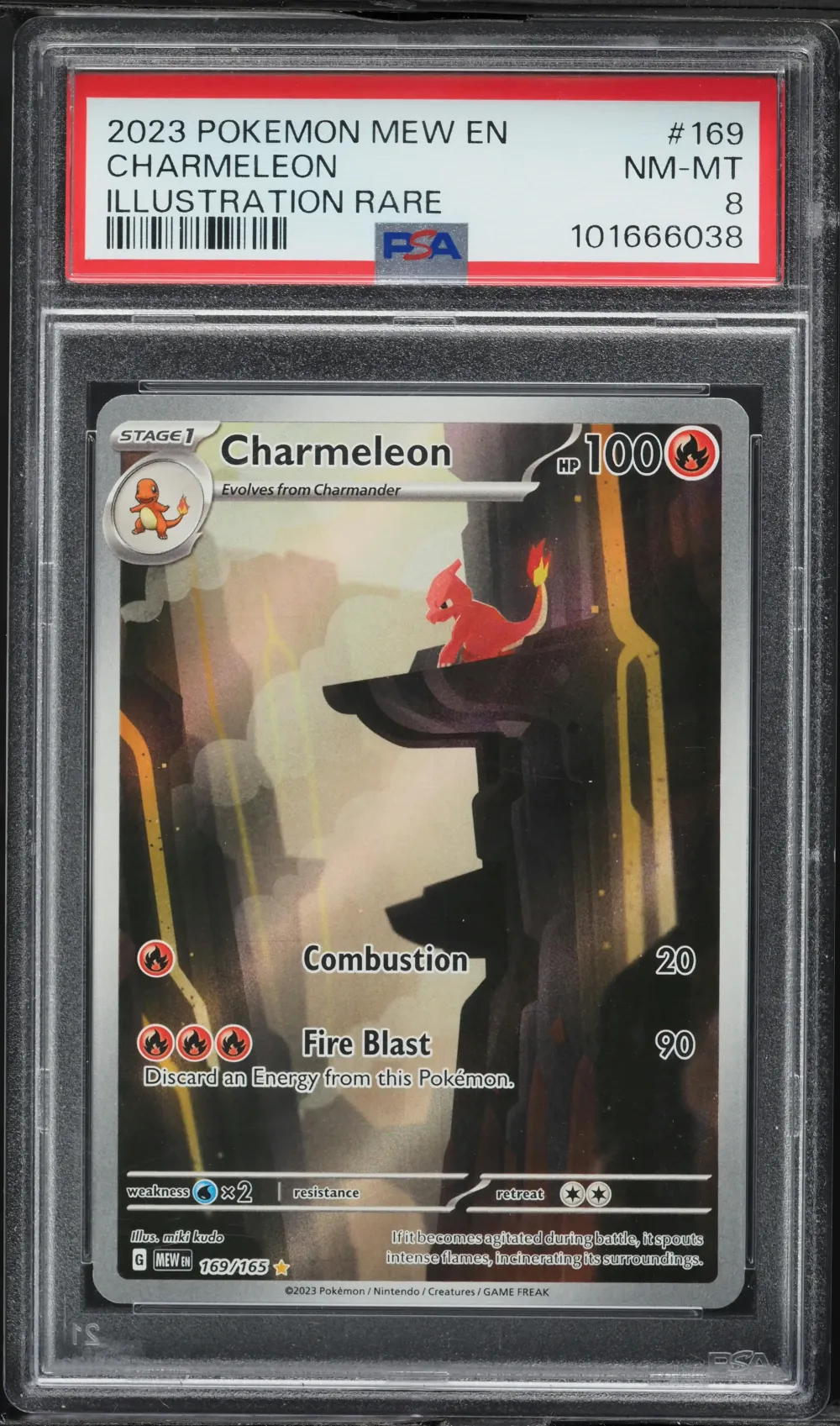 2023 #169 Charmeleon PSA 8 Mew E