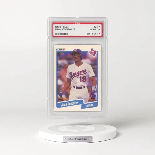 1990 Fleer #297 Juan Gonzalez (PSA 9 MINT)